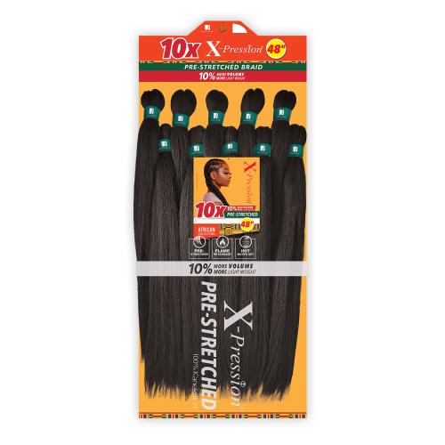 10x X-pression 48'' pre-stretched Sensationnel Braiding hair